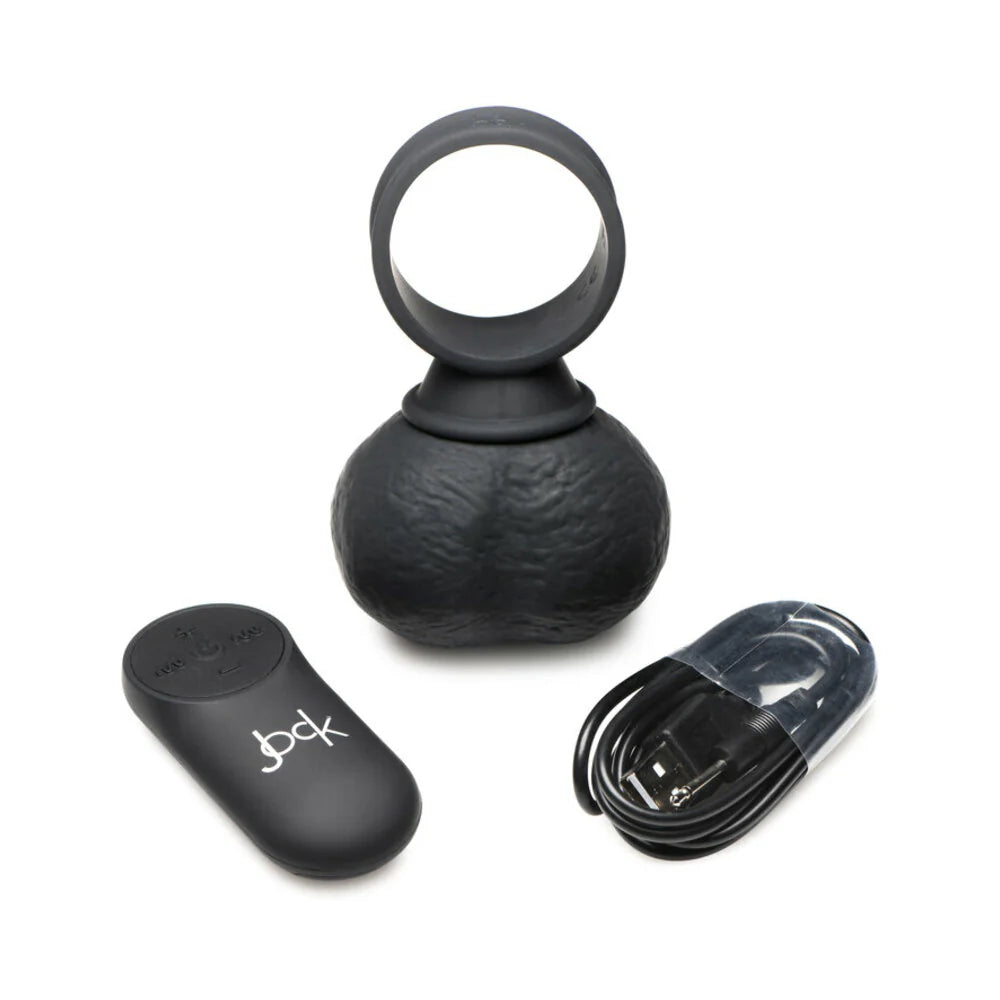 Curve Toys Jock 28X Vibrating Silicone Balls with Remote Control Large Black CURVE NOVELTIES