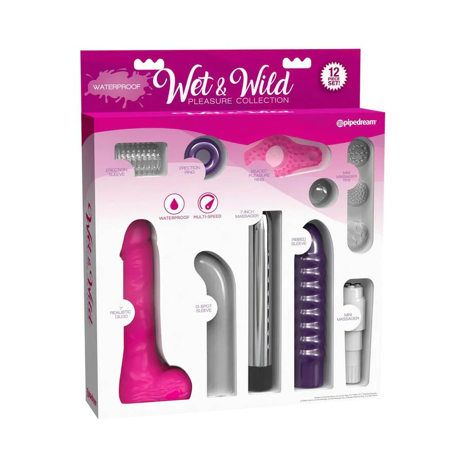 Pipedream Waterproof Wet & Wild Pleasure Collection 13-Piece Set PIPEDREAM