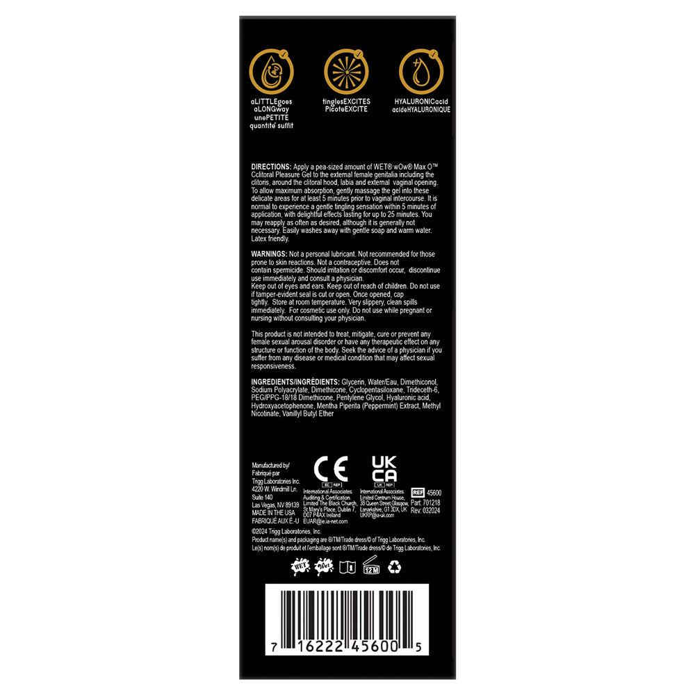 Wet Maximum Sensation Wow Clitoral Arousal Gel WET