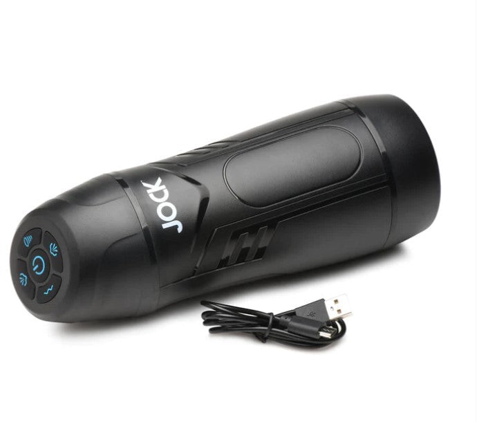 Jock 9X Sucking Vibrating Masturbator - 3 Speeds, Multi-Textured Tunnel, Rechargeable - SP BOUTIQUE