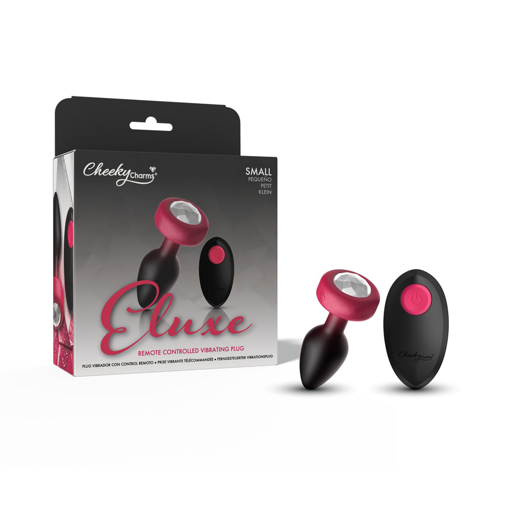 Eluxe Vibrating Clr Gem Rbyombre Plug With Remote