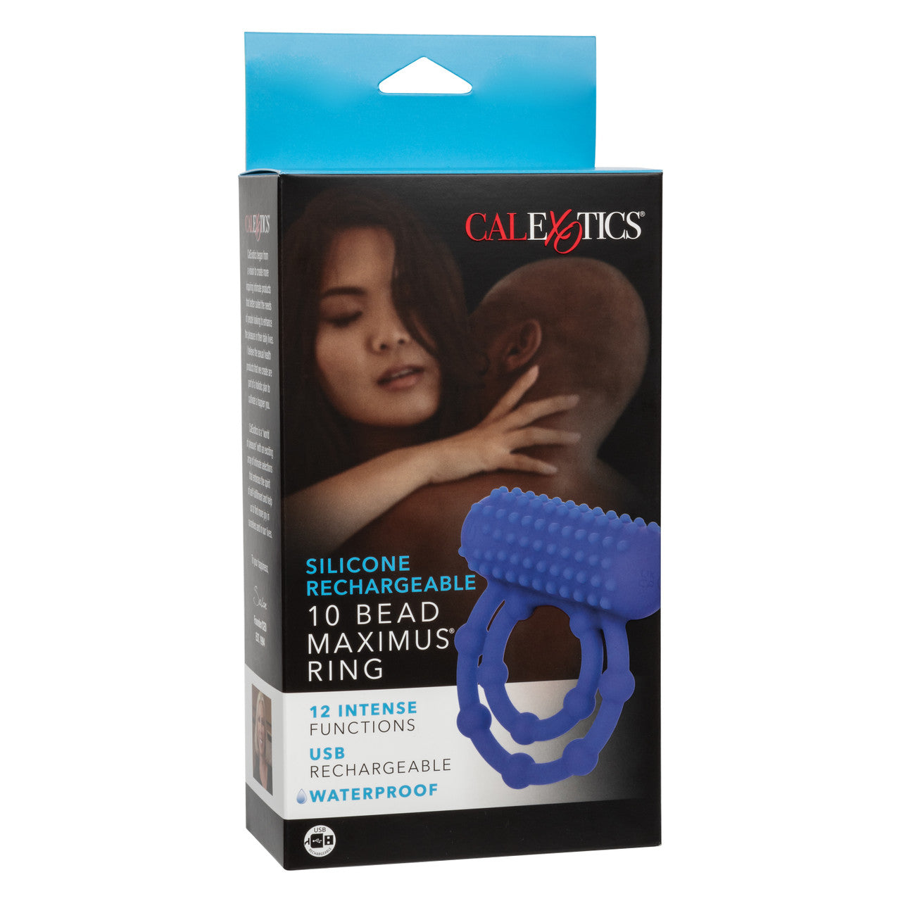 Silicone Rechargeable 10 Bead Maximus® Ring CALEXOTIC