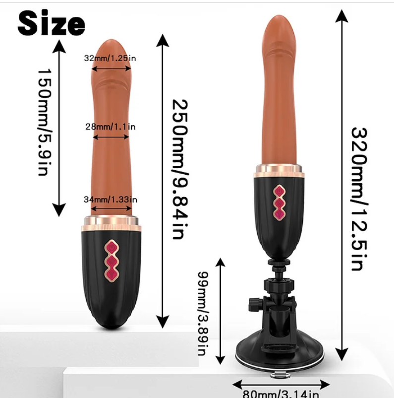 Hand Free 2-in-1 Telescopic Vibrating Dildo Machine SP BOUTIQUE