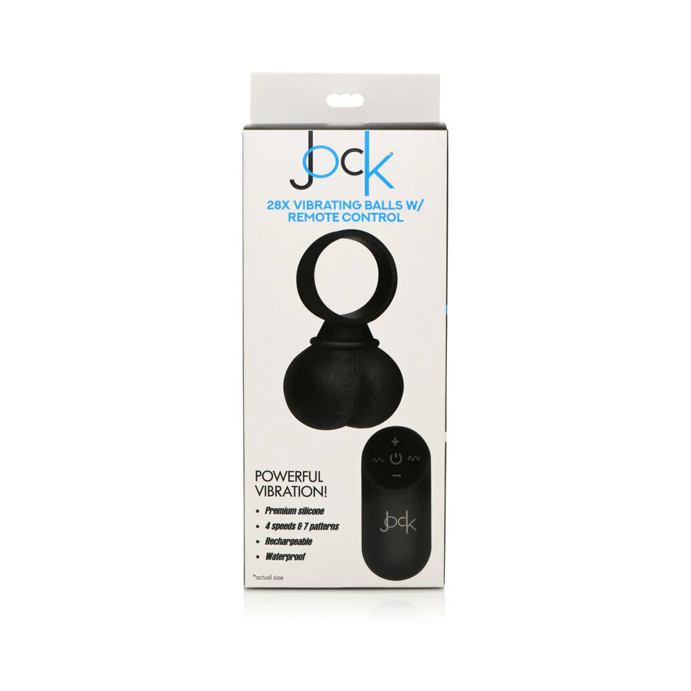 Curve Toys Jock 28X Vibrating Silicone Balls with Remote Control Large Black CURVE NOVELTIES
