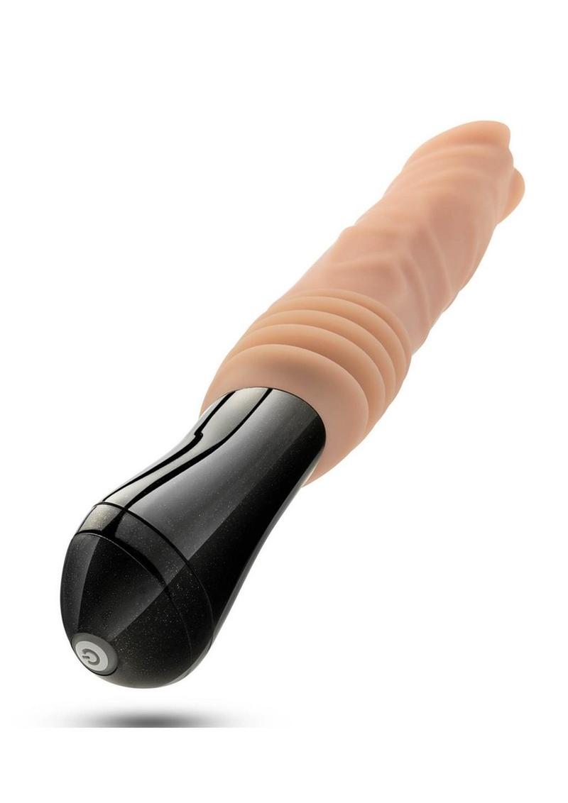 Dr. Skin Silicone Dr. Arthur Rechargeable Thrusting Gyrating Vibrating Dildo BLUSH