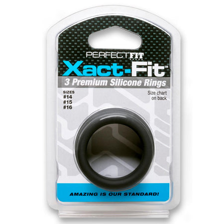 Curve Toys Perfect Fit Xact-Fit 3-Piece Premium Silicone Rings (