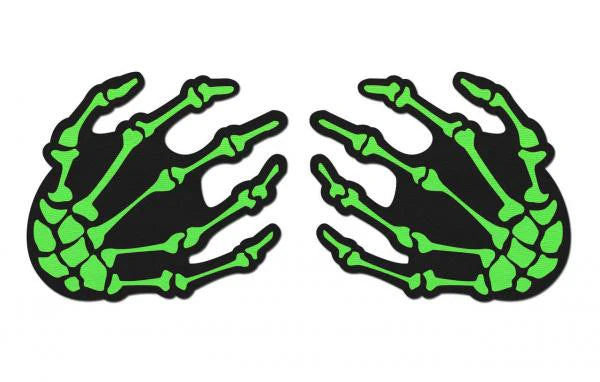 Pastease Neon Green Skeleton Hands NEVA NUDE