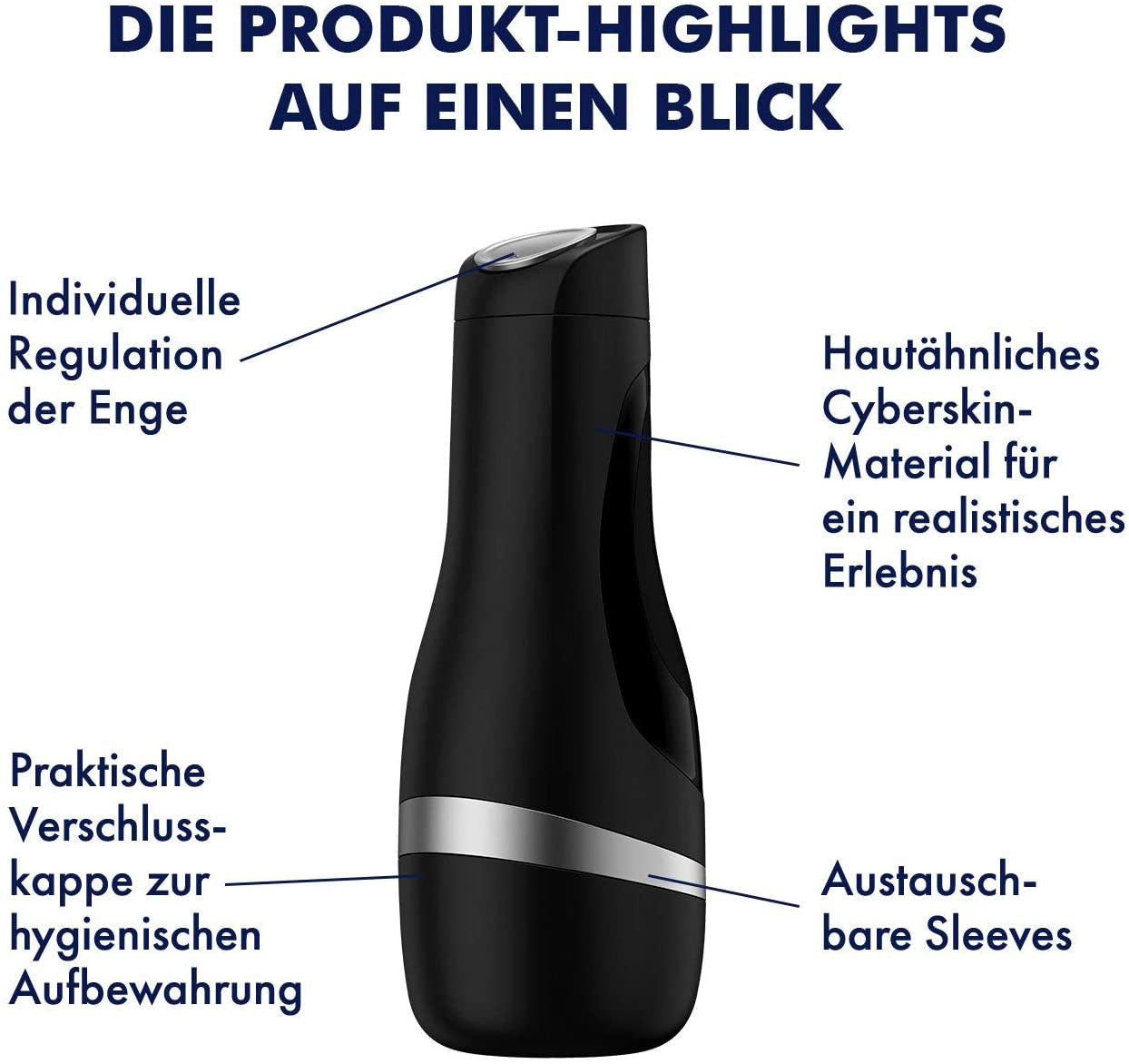 Satisfyer Men Classic Silver Masturbator - SP BOUTIQUE