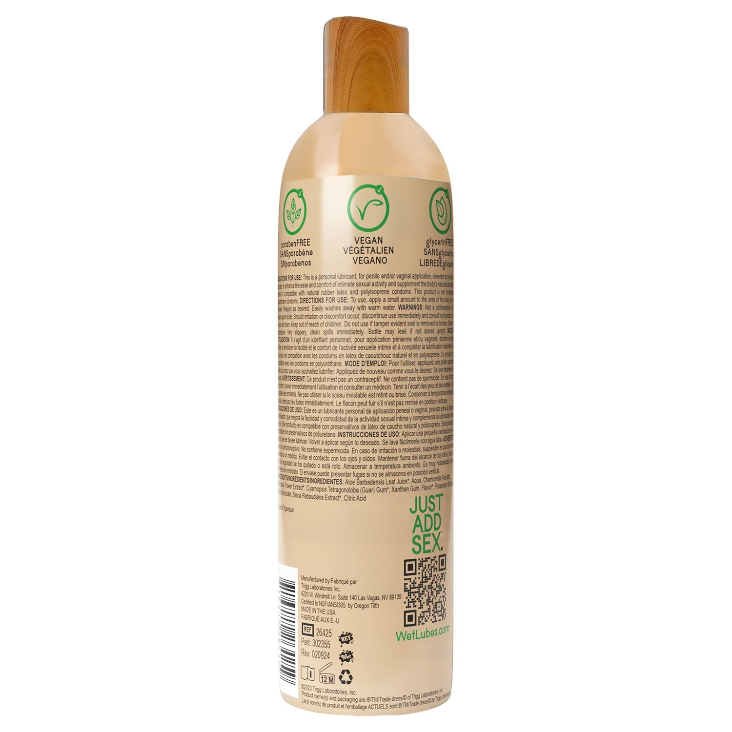 Wet 95% Organic Naturally - Aloe Based Lubricant WET