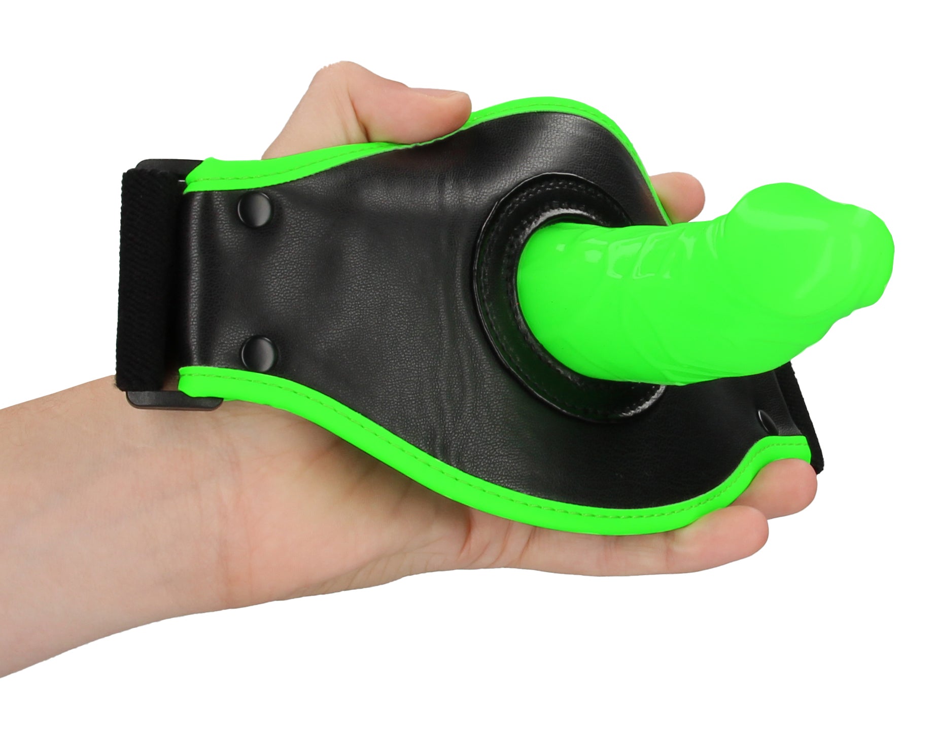 Ouch! Glow Thigh Strap-on - Glow In The Dark - Green - SP BOUTIQUE