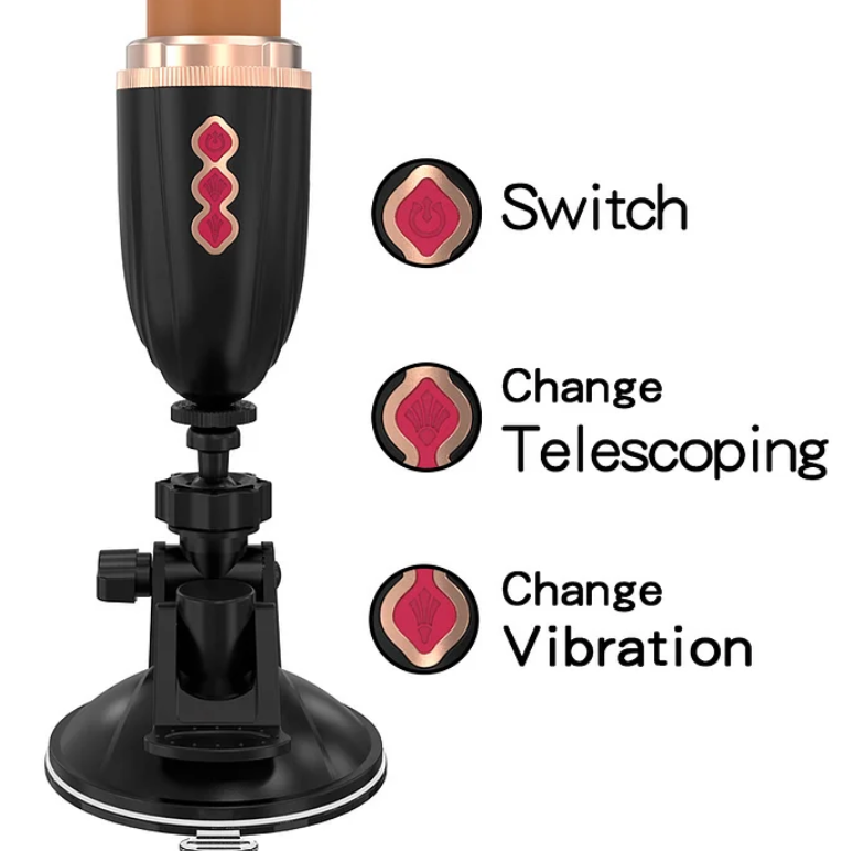Hand Free 2-in-1 Telescopic Vibrating Dildo Machine SP BOUTIQUE