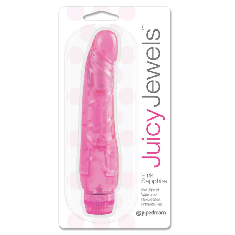Juicy Jewels Pink Sapphire Flexible Realistic Vibrator PIPEDREAM