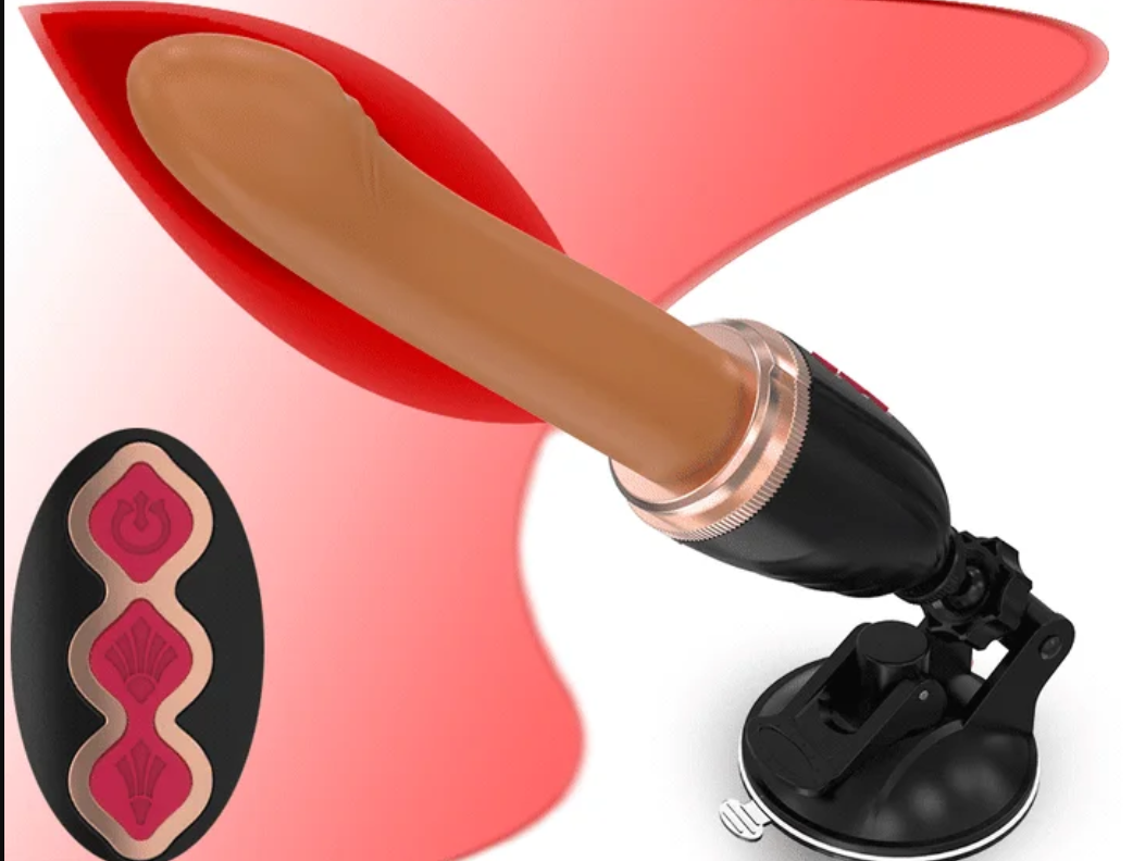 Hand Free 2-in-1 Telescopic Vibrating Dildo Machine SP BOUTIQUE