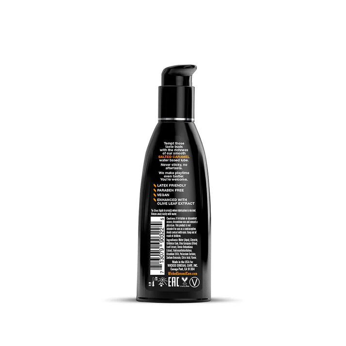Wicked Aqua Salted Caramel Lube – Delicious Flavored Water-Based Personal Lubricant, 2 fl oz