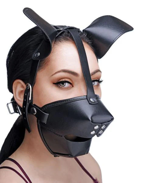 Pup Puppy Play Hood And Breathable Ball Gag MASTER SERIES
