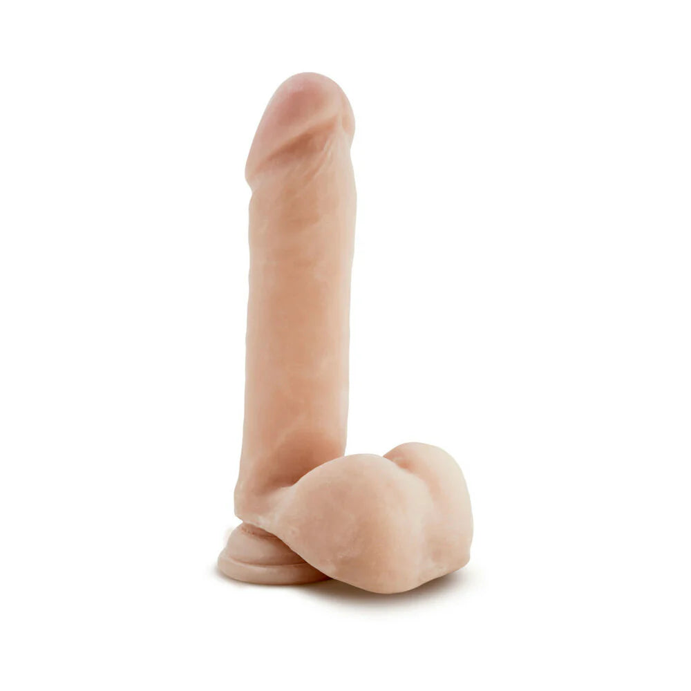 Au Naturel Posable Dual Density Dildo with Balls BLUSH