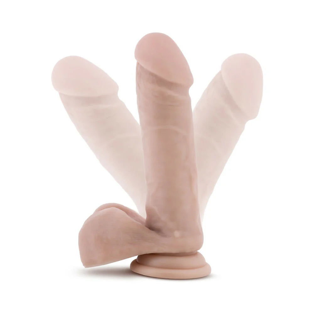 Au Naturel Posable Dual Density Dildo with Balls BLUSH