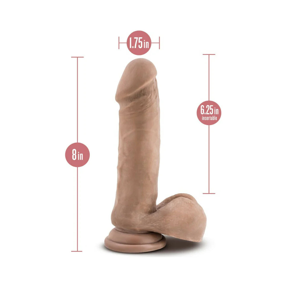 Au Naturel Posable Dual Density Dildo with Balls BLUSH