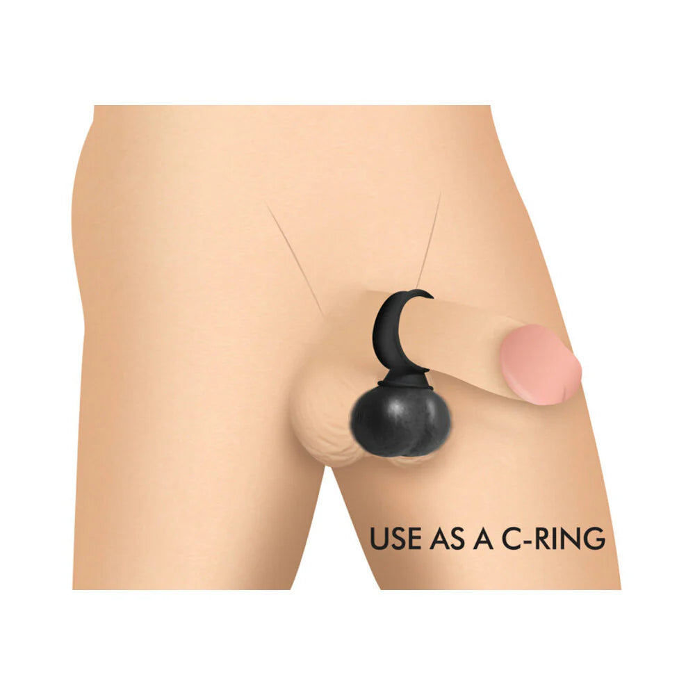 Curve Toys Jock 28X Vibrating Silicone Balls with Remote Control Large Black CURVE NOVELTIES