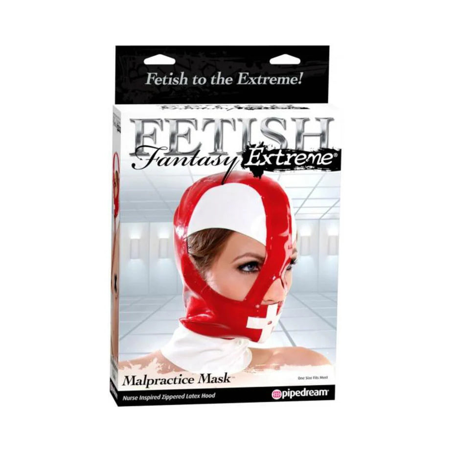 Fetish Fantasy Extreme Malpractice Mask Nurse-Themed Latex Hood PIPEDREAM