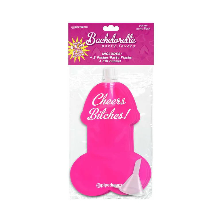 Bachelorette Party Favors 3-Piece Pecker Party Flask PIPEDREAM