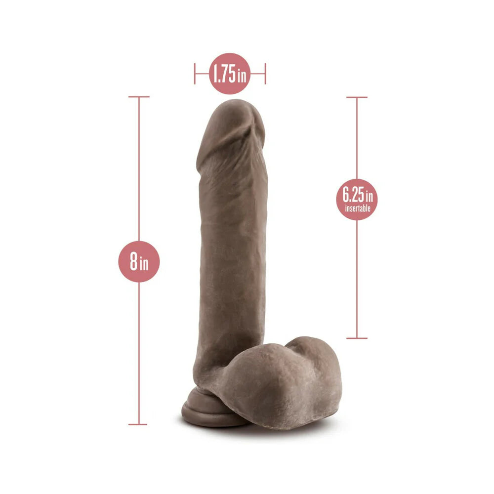 Au Naturel Posable Dual Density Dildo with Balls BLUSH