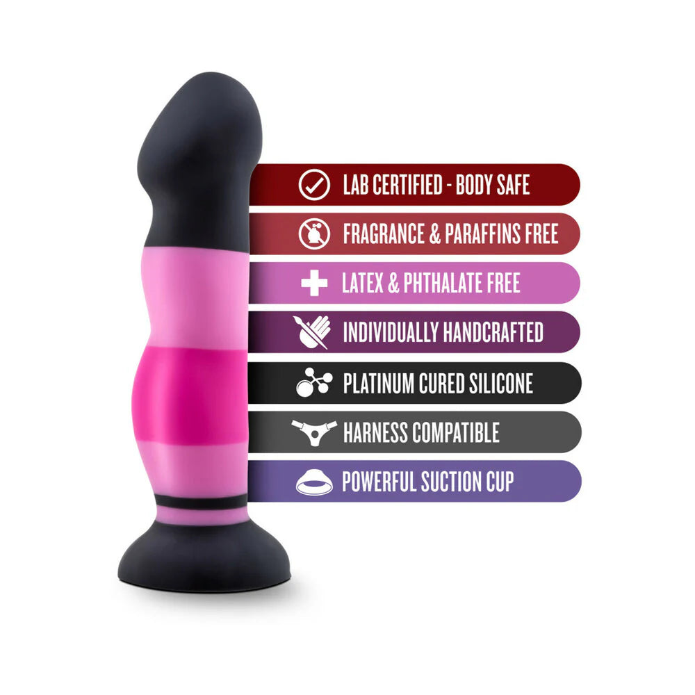 Avant D4 Sexy in Pink 8 in. Silicone Dildo with Suction Cup BLUSH