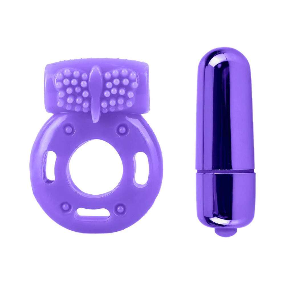 Pipedream Neon 3-Piece Silicone Vibrating Couples Kit PIPEDREAM