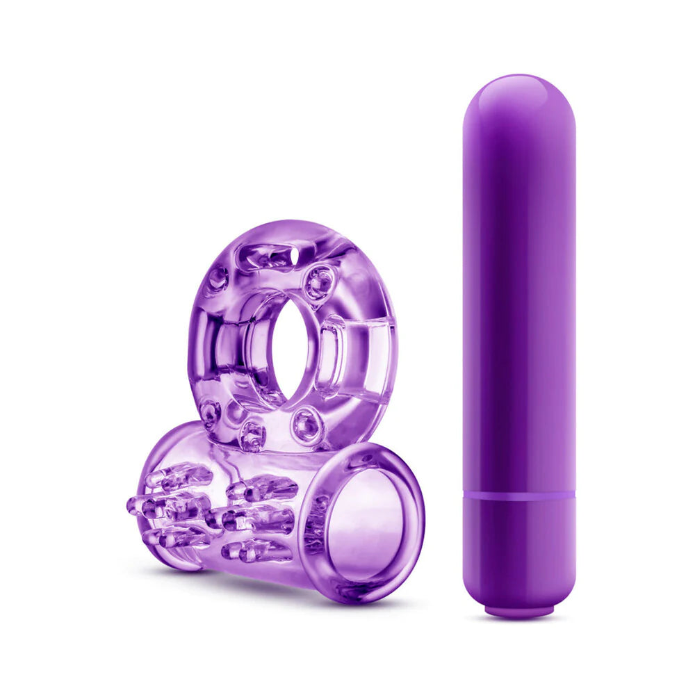 Play with Me Couples Play Vibrating Cockring Purple BLUSH