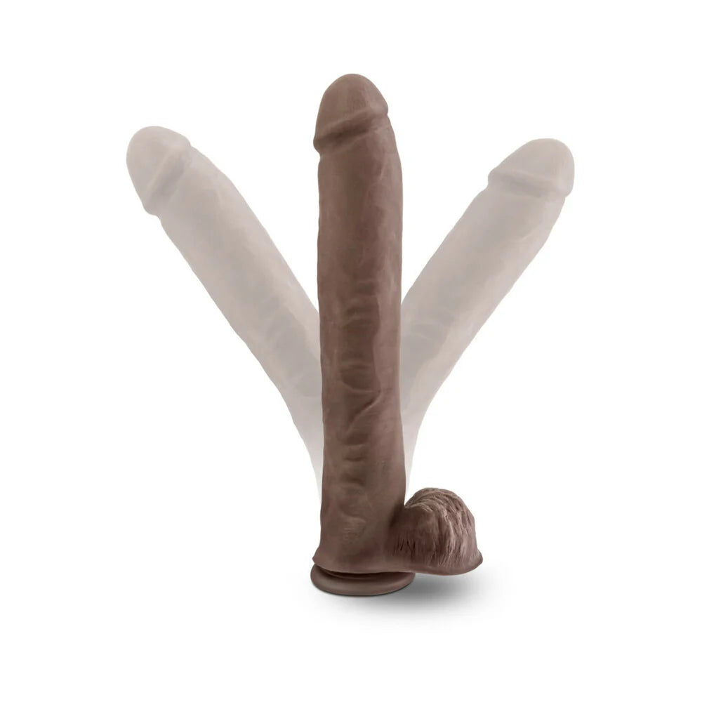 Au Naturel Daddy Posable Dual Density Dildo with Balls BLUSH