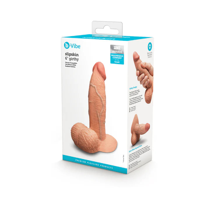 b-Vibe Slipskin Realistic Silicone Dildo 6 in B-VIBE