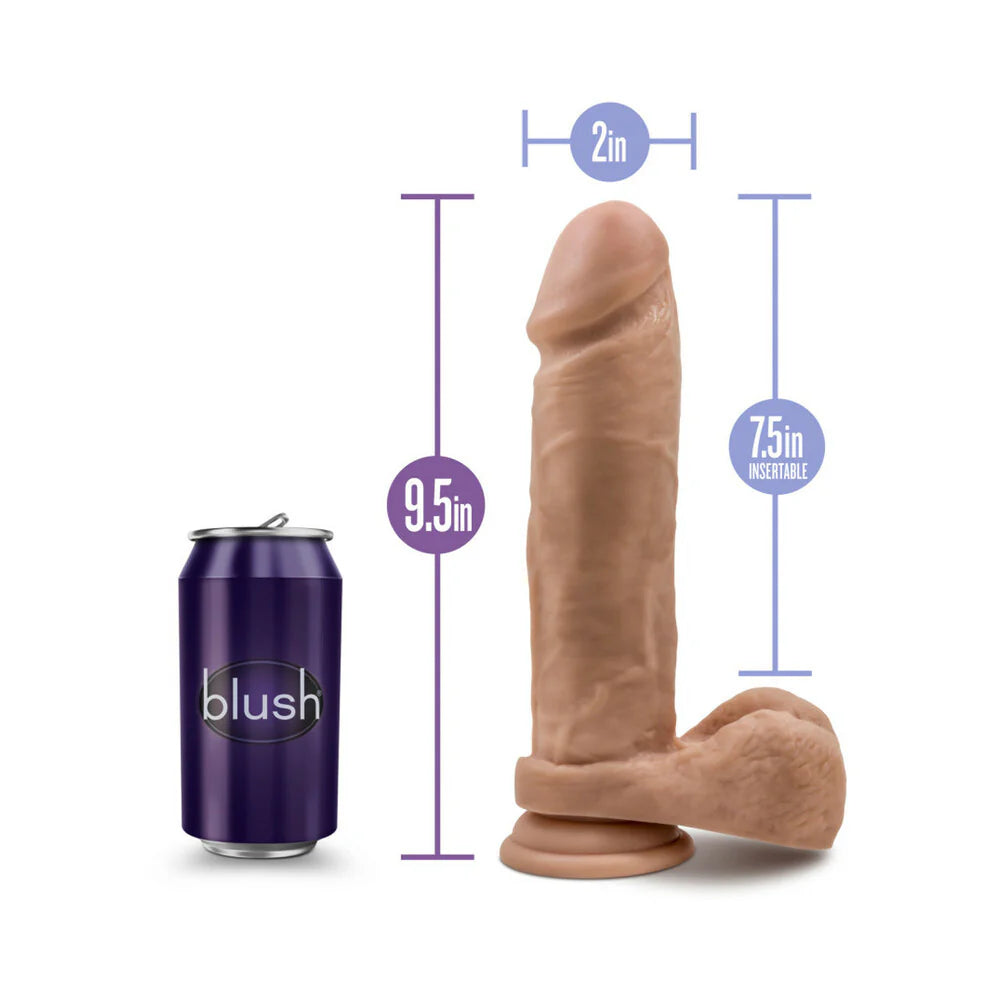 Au Naturel Posable Dual Density Dildo with Balls BLUSH