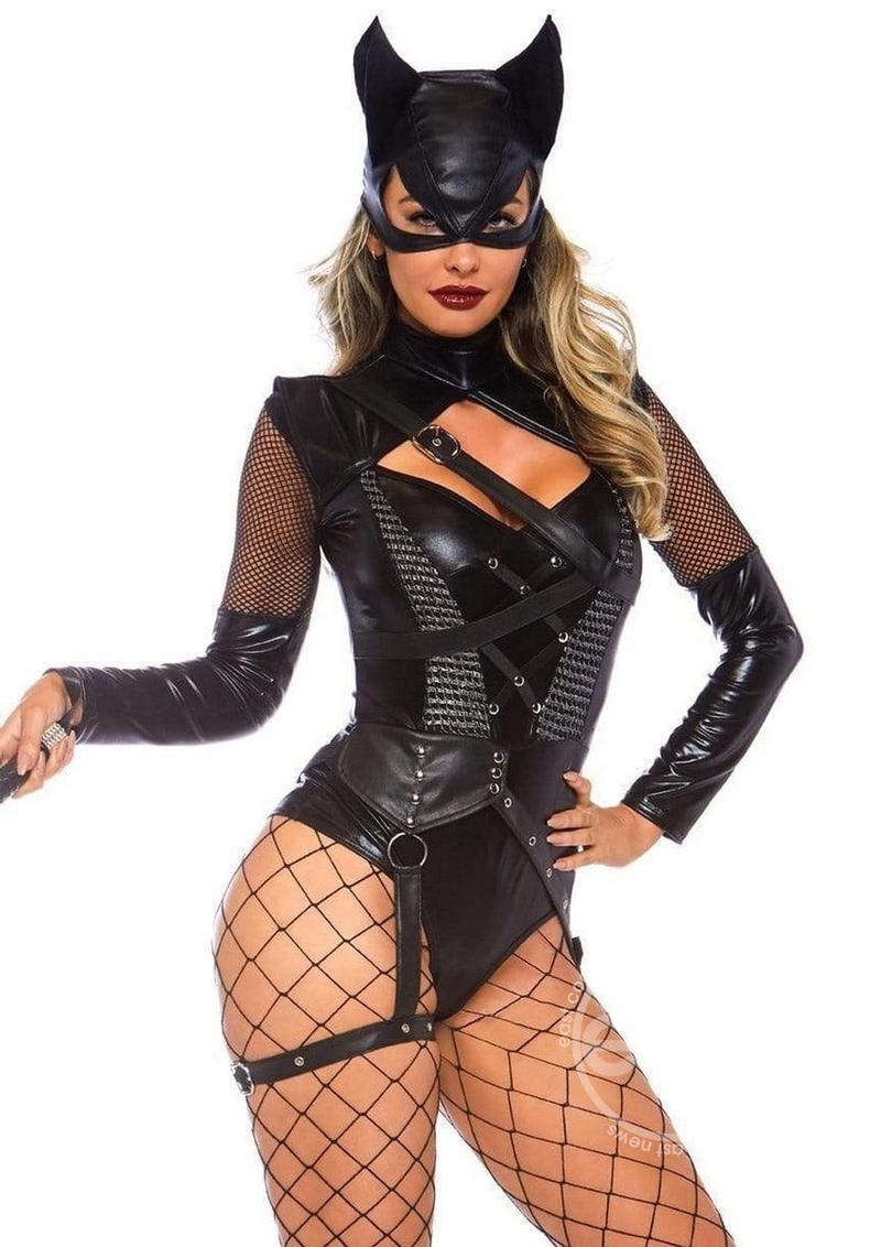 Leg Avenue Villainess VixenSpandex Strappy Bodysuit LEG AVENUE