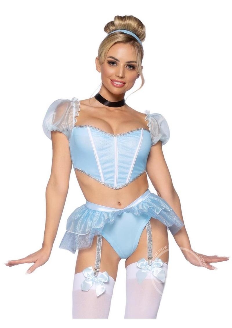 Glass Slipper Cinderella Boned Sweetheart Costume LEG AVENUE