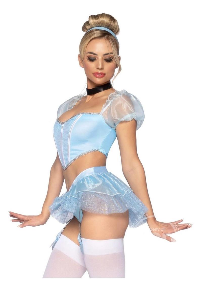 Glass Slipper Cinderella Boned Sweetheart Costume LEG AVENUE