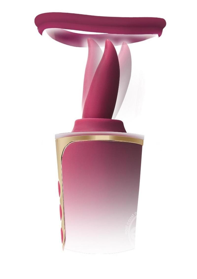 Bodywand Socialite Provacateur Rechargeable Silicone Double End Lingus Vibrator - Pink - SP BOUTIQUE