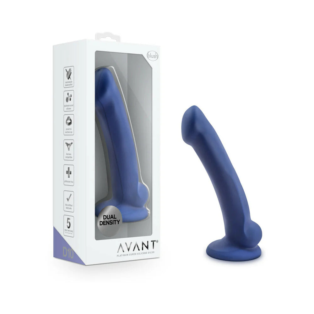 Avant D10 Ergo Mini Dual Density Silicone Dildo with Suction Cup BLUSH