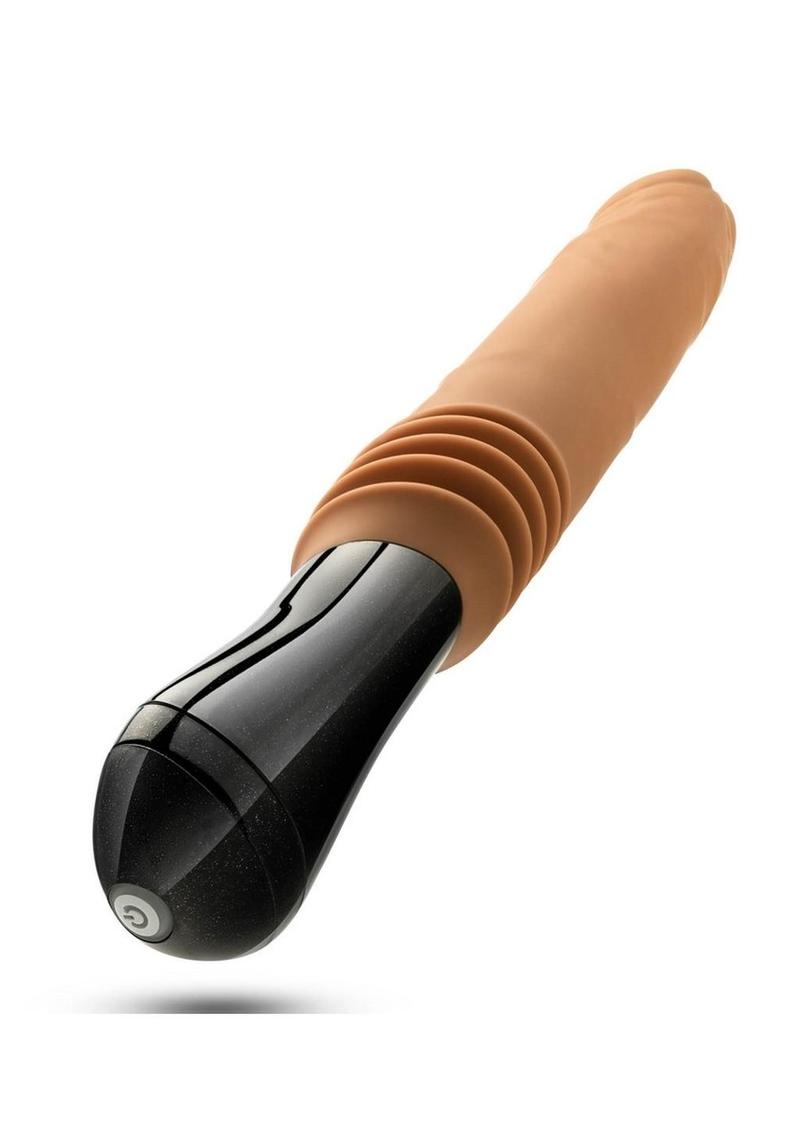 Dr. Skin Silicone Dr. Arthur Rechargeable Thrusting Gyrating Vibrating Dildo BLUSH