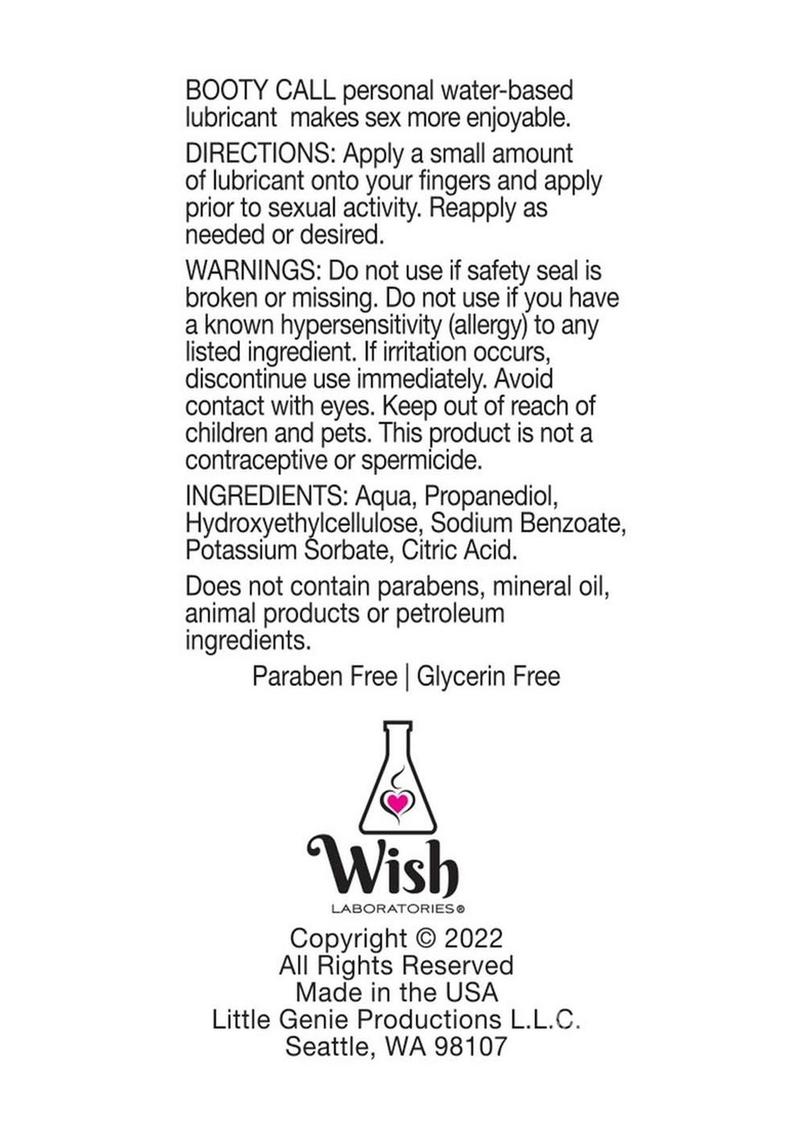 Bootycall Water Based Lubricant LITTLE GENIE