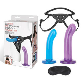 Lux Fetish 3-Piece Beginners Strap-On & Pegging Set - SP BOUTIQUE