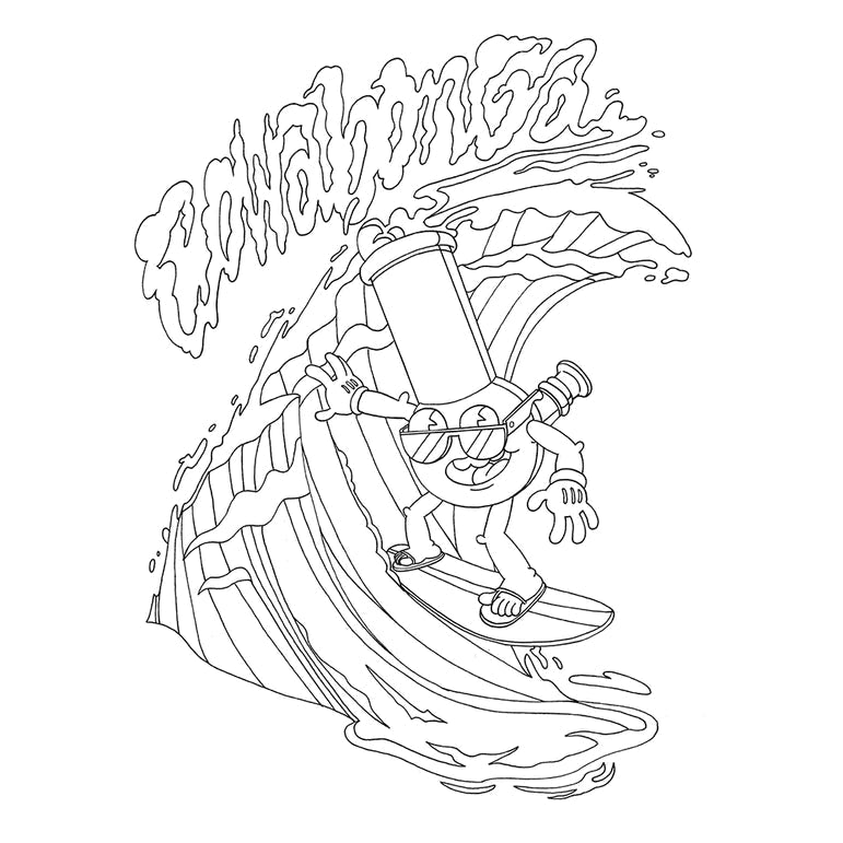 High AF Coloring Book WOOD ROCKET