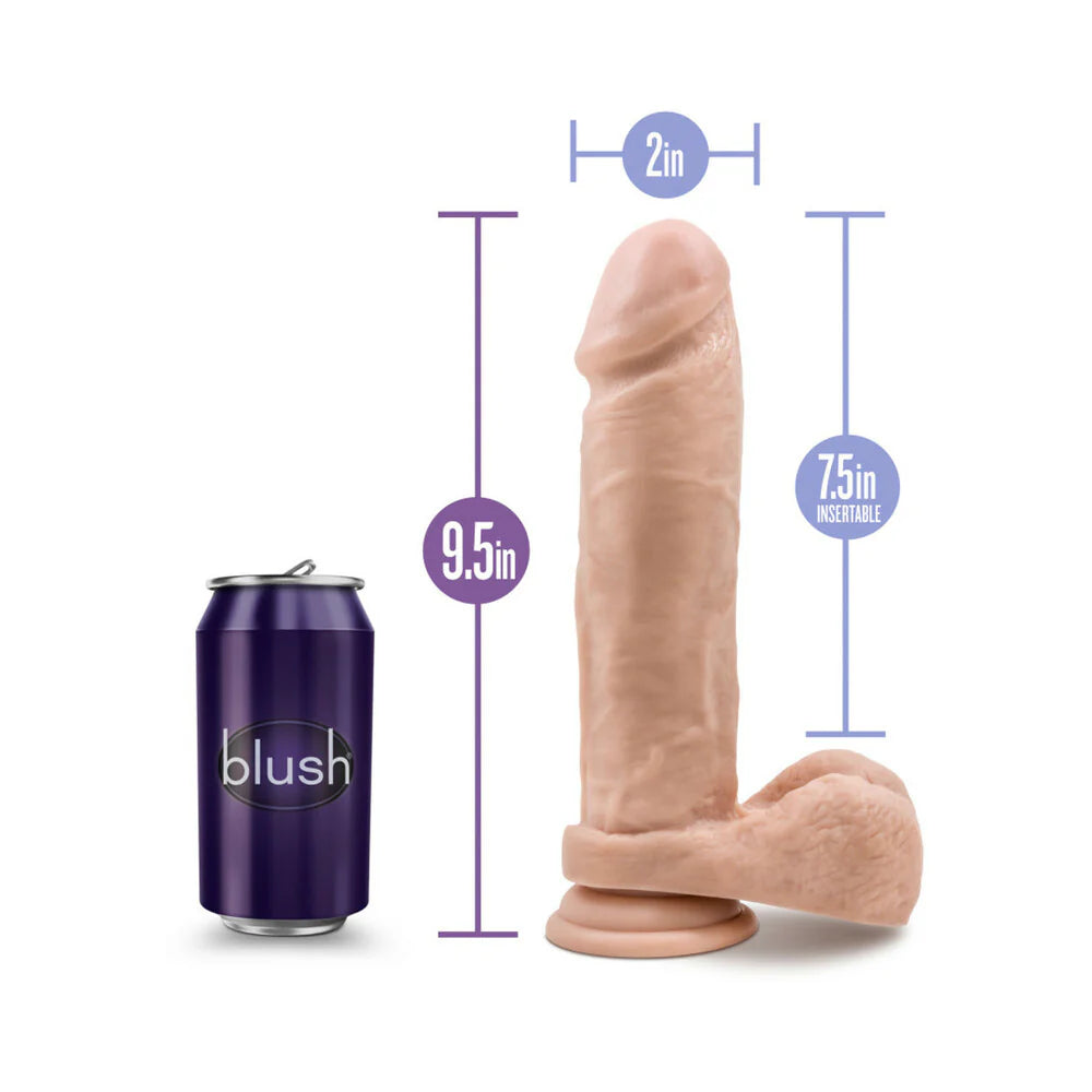 Au Naturel Posable Dual Density Dildo with Balls BLUSH