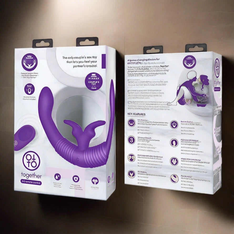 Together Couples Toy Remote-Controlled Dual Ended Rabbit Vibrator TOGETHER TOY