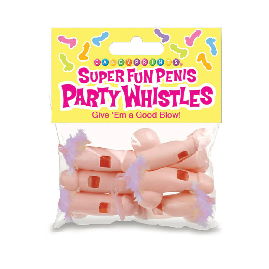Super Fun Penis Party Whistles 6-Pack LITTLE GENIE