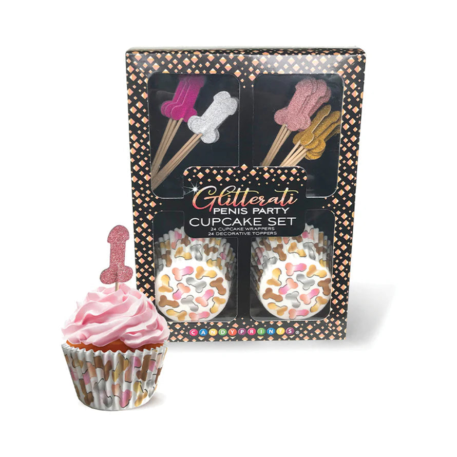 Glitterati Penis Party Cupcake Set LITTLE GENIE