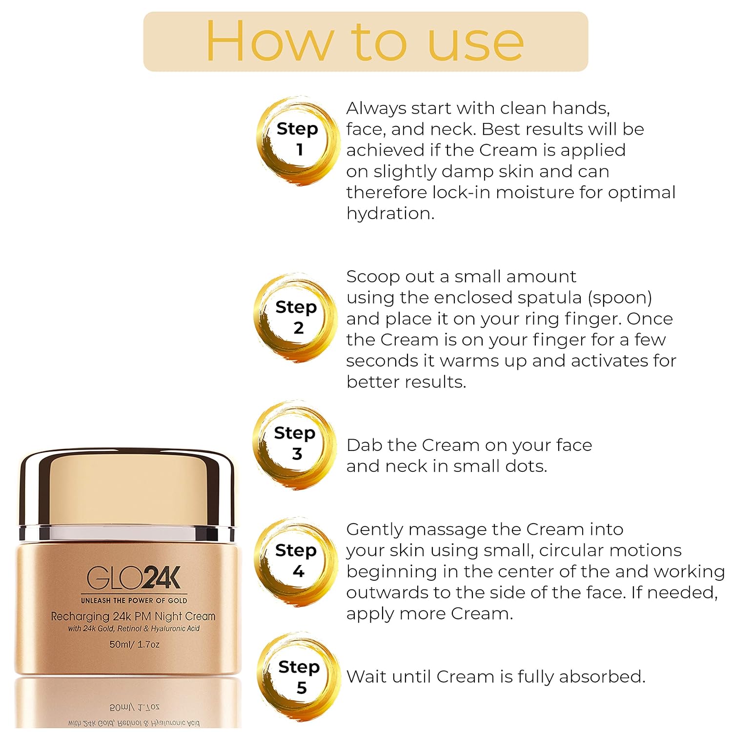 Recharging 24K PM Night Cream with 24K Gold & Retinol