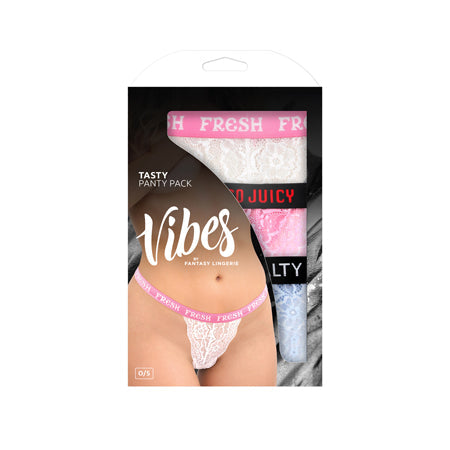 Fantasy Lingerie Vibes Tasty Vibes Pack 3-Piece Lace Thong Panty Set FANTASY LINGERIE