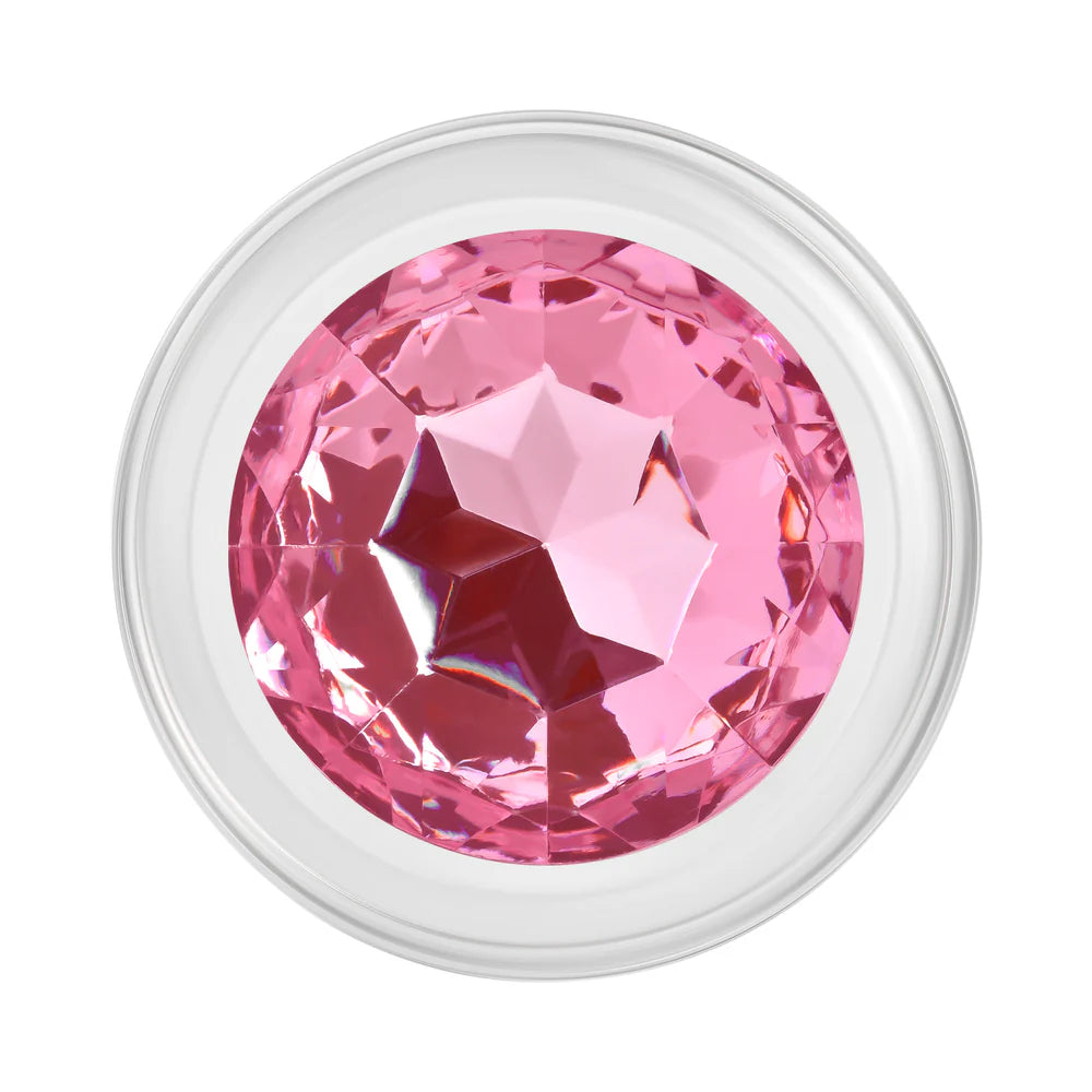 Adam & Eve Glass Anal Plug With Pink Gemstone Base ADAM & EVE