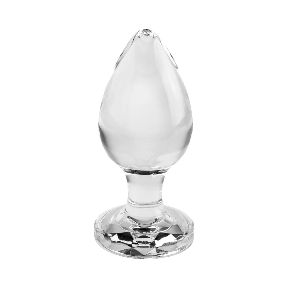 Adam & Eve Glass Anal Plug With Pink Gemstone Base ADAM & EVE