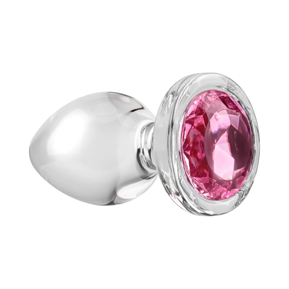 Adam & Eve Glass Anal Plug With Pink Gemstone Base ADAM & EVE